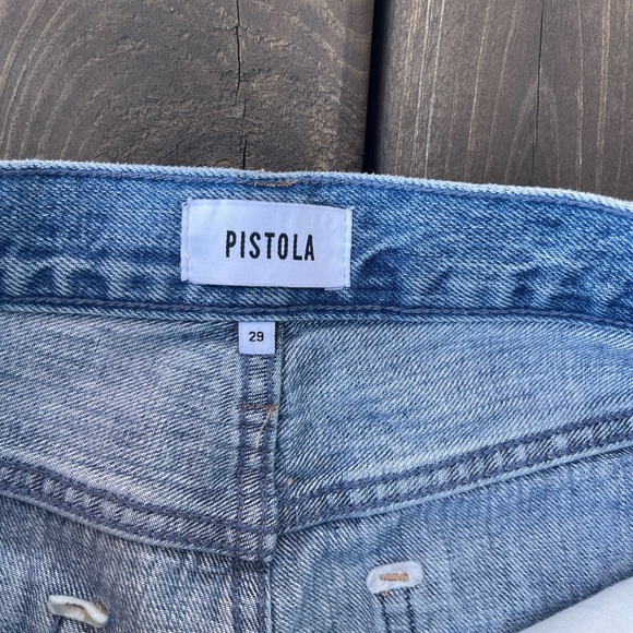 PISTOLA LEXI MID RISE BOWED STRAIGHT JEAN - Picture 5 of 6